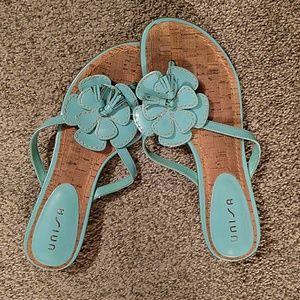 Any Occasion UNISA Ornate Teal Sandals